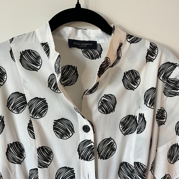 Piazza Sempione black and white midi shirt dress - Picture 6 of 8